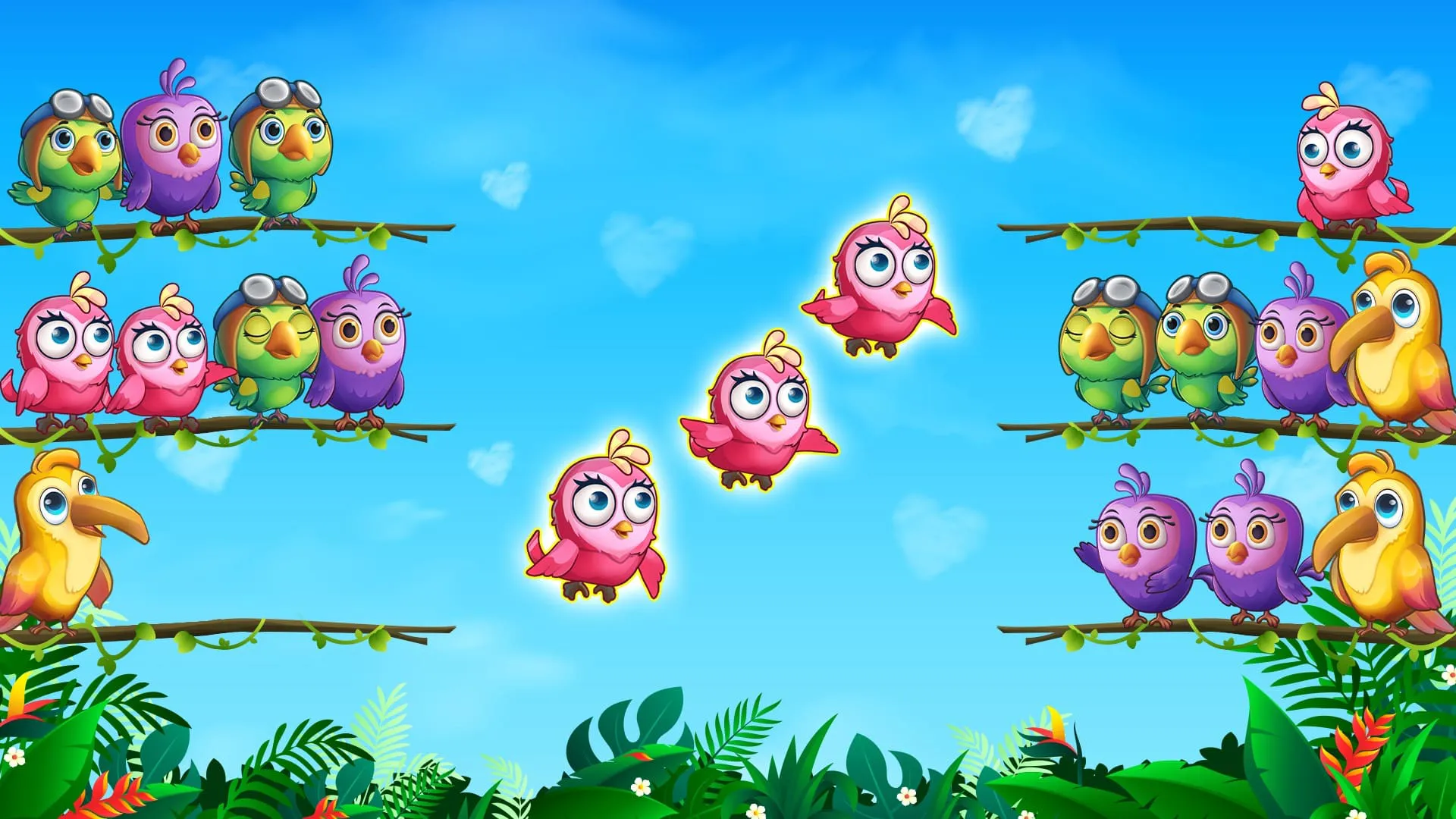 Bird Sort Puzzle: Color Game gameplay screenshot