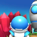 descriptive alt text of a person playing life bubble on their phone