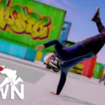 Alt text: Rysen Dawn gameplay screenshot showing parkour moves