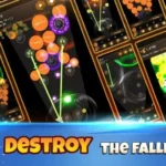 alt text describing gameplay of Towerball with balls falling and cannons firing