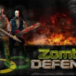 descriptive alt text of a zombie defense gameplay screenshot